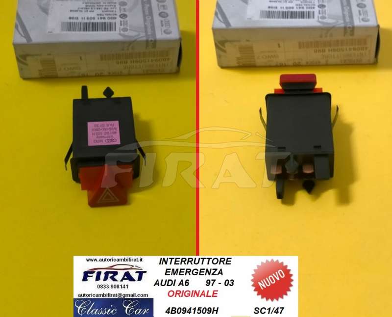 INTERRUTTORE EMERGENZA AUDI A6 97 - 03 (4B0941509H)
